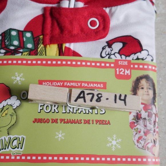Dr Seuss The Grinch Matching Family Pajamas PJ's Infant Size 6-9 Months Baby - Picture 5 of 6